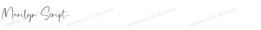 Marilyn Script字体转换
